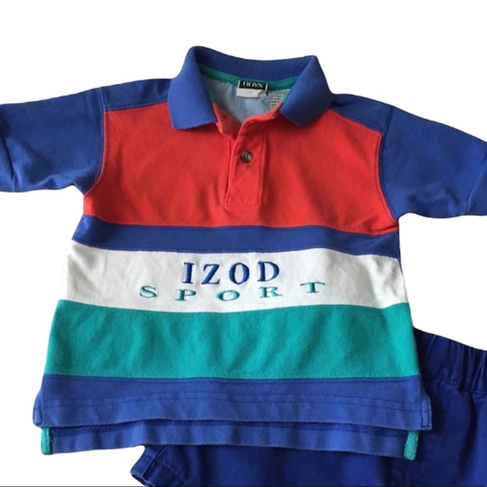 Izod Color Block Polo Shirt